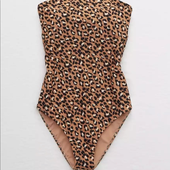 aerie Swim Aerie Cheeky Leopard One Piece Swimsuit Poshmark